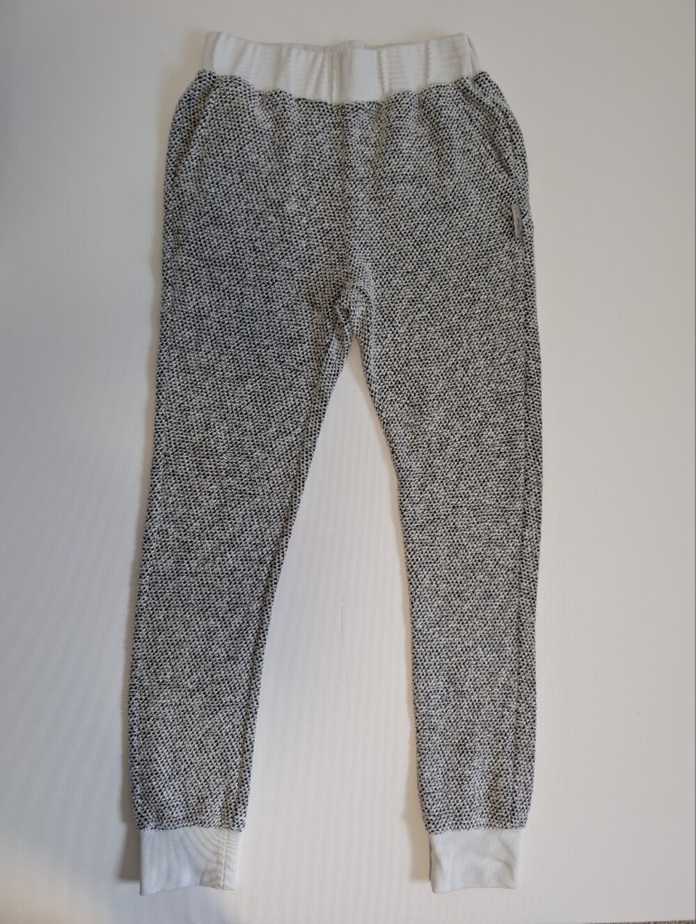 Foray Golf Grey Marled Knit Joggers Size Small White Trim Athleisure Loungewear